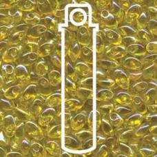 Long Magatama 4x7mm Trans Rnbw Yellow-8.5 Gm/tb (252)