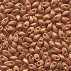 Long Magatama 4x7mm Galv Yellow Gold Matte-100 Gm Bag (4203F)