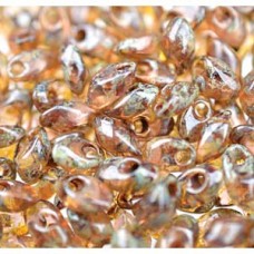 Long Magatama 4x7mm Picasso Tr Lt Smk Topaz-100 Gm/bg (4505)