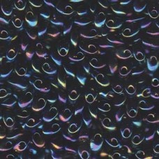 Long Magatama 4x7mm Met Vargtd Blue Iris-100gm (455)