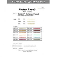 Miyuki Card Delica Duracoat Galvanized Frosted Miyuki Card Delica Duracoat Galvanized Frosted