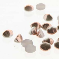 Pinch Bead 7mm White Capri Gold-25bds/st-6st/bg