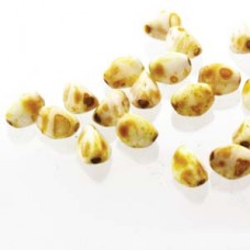 Pinch Bead 5mm White Picasso-50bd/st-6st/bg