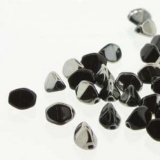 Pinch Bead 7mm Jet Chrom-25bds/st-6st/bg