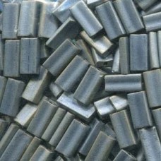 Rectangle 4x9mm Matte Met Silver Grey-100gm/bg (2002)