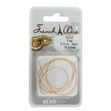 French Wire New Gold Clr Fine (.7mm)- 16in