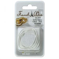 French Wire Silver Color Extra Heavy (1.8mm)- 14in