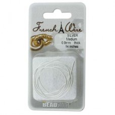 French Wire Silver Color Medium (.9mm)- 14in