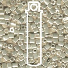 4mm Squares Metallic Silver-apx 20gm (1051)