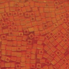 Miyuki 4mm Squares 250 Grams Transparent Frosted Orange (138F)