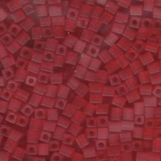Miyuki 4mm Squares 250 Grams Transparent Frosted Red (140F)