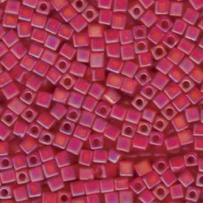 Miyuki 4mm Square 250 Gram Matte Tr Ruby Ab (141FR)