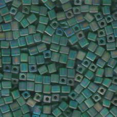 Miyuki 4mm Squares 250 Grams Transprnt Frstd Rainbw Green (146FR)