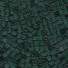 Miyuki 4mm Squares 250 Grams Transparent Frosted Dark Green (147F)