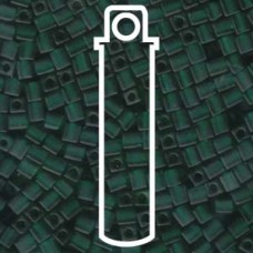 4mm Squares Trnsprnt Frstd Dark Green-apx 20gm (147F)