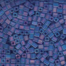 Miyuki 4mm Squares 250 Grams Transprnt Frstd Rainbw Sapphre (150FR)