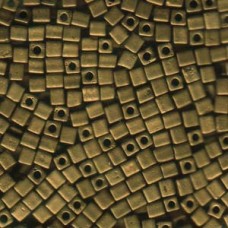 Miyuki 4mm Squares Matte Mtlc Dk Bronze 250gm/bg