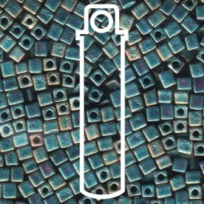 4mm Squares Matte Teal Ab -apx 20gm (2008)