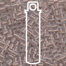 4mm Squares Color-lined Light Brown -apx 20gm (215)