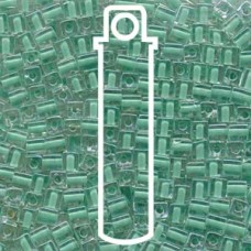 4mm Squares Color-lined Green-apx 20gm (219)