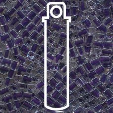 4mm Squares Color-lined Dark Purple -apx 20gm (223)