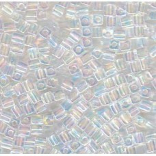 Miyuki 4mm Squares 250 Grams Transparent Rainbow Clear (250)