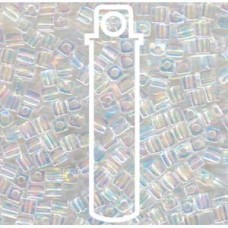 4mm Squares Trnsprnt Rnbw Clear -apx 20gm (250)