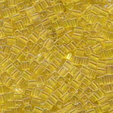 Miyuki 4mm Squares 250 Grams Transparent Rainbow Yellow (252)
