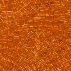 Miyuki 4mm Squares 250 Grams Transparent Rainbow Orange (253)