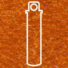 4mm Squares Trnsprnt Rnbw Orange -apx 20gm (253)