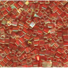 Miyuki 4mm Squares 250 Grams Transparent Rainbow Red (254)