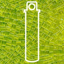 4mm Squares Trnsprnt Rnbw Lime -apx 20gm (258)