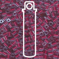 4mm Squares Color-lined Mtlc Pink -apx 20gm (2603)