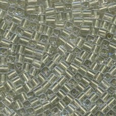Miyuki 4mm Squares 250 Grams Color-lined Metallic Lt Green (2604)