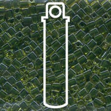 4mm Squares Color-lined Green/black-apx 20gm (2637)