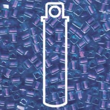 4mm Squares Color-lined Blue/violet-apx 20gm (2640)