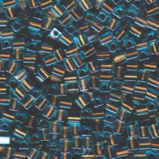 Miyuki 4mm Squares 250 Grams Color-lined Blue/brown (2642)