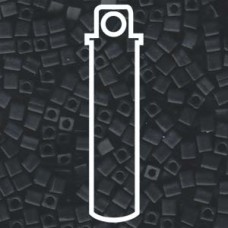 4mm Squares Matte Opaque Black -apx 20gm (401F)