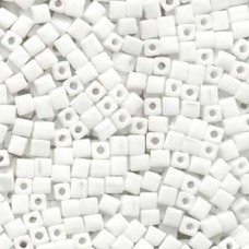 Miyuki 4mm Squares 250 Grams Opaque White (402)