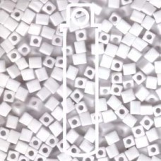 4mm Squares Matte White Ab -apx 20gm (402FR)