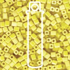 4mm Squares Matte Op Yellow Ab-apx 20gm (404FR)