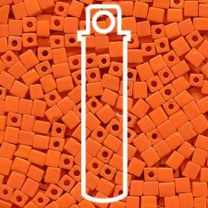 4mm Squares Opaque Orange-apx 20gm (406)