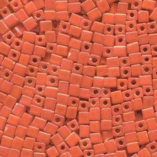Miyuki 4mm Squares 250 Grams Rainbow Opaque Orange (406R)