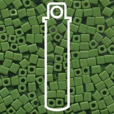 4mm Squares Opaque Grass Green -apx 20gm (411)