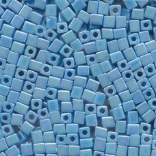 Miyuki 4mm Squares 250 Grams Opaque Rainbow Lt Blue (413R)