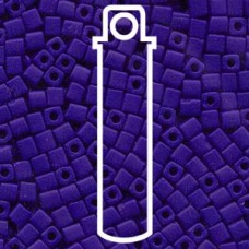 4mm Squares Opaque Frstd Cobalt -apx 20gm (414F)
