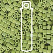 4mm Squares Matte Op Chartreuse Ab-apx 20gm (416FR)