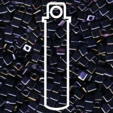 4mm Squares Gunmetal Iris-apx 20gm (456)