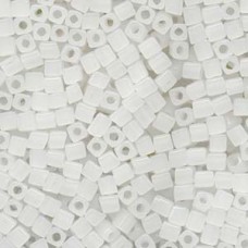 Miyuki 4mm Squares 250 Grams White Luster(translucent) (550)