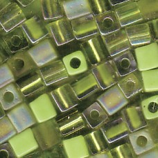 Miyuki 4mm Cube Mix Peridot Medley-250 Gm (MIX33) Miyuki 4mm Cube Mix Peridot Medley-250 Gm (MIX33)